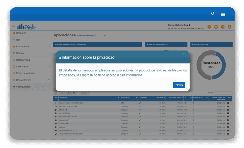 Respeta la privacidad